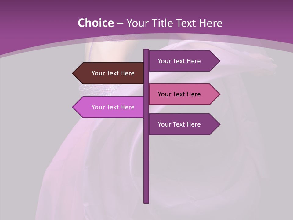 A Beautiful Woman In A Purple Dress Powerpoint Presentation PowerPoint Template