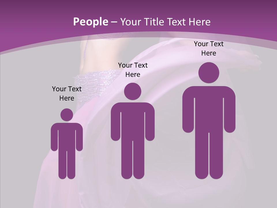 A Beautiful Woman In A Purple Dress Powerpoint Presentation PowerPoint Template