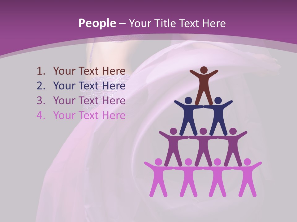 A Beautiful Woman In A Purple Dress Powerpoint Presentation PowerPoint Template