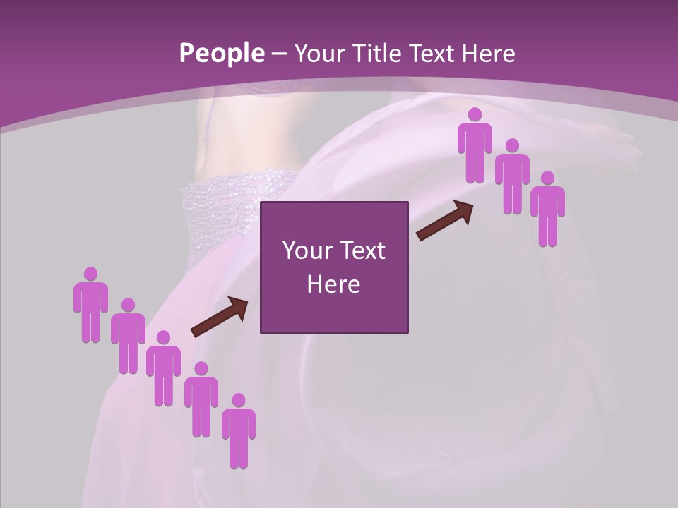 A Beautiful Woman In A Purple Dress Powerpoint Presentation PowerPoint Template