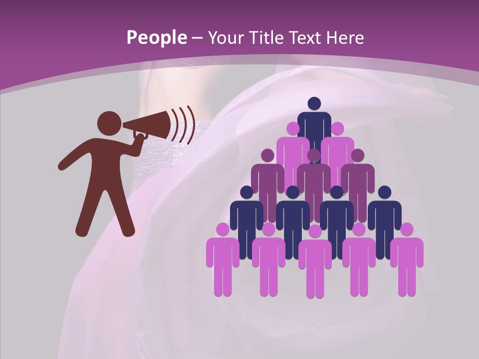 A Beautiful Woman In A Purple Dress Powerpoint Presentation PowerPoint Template
