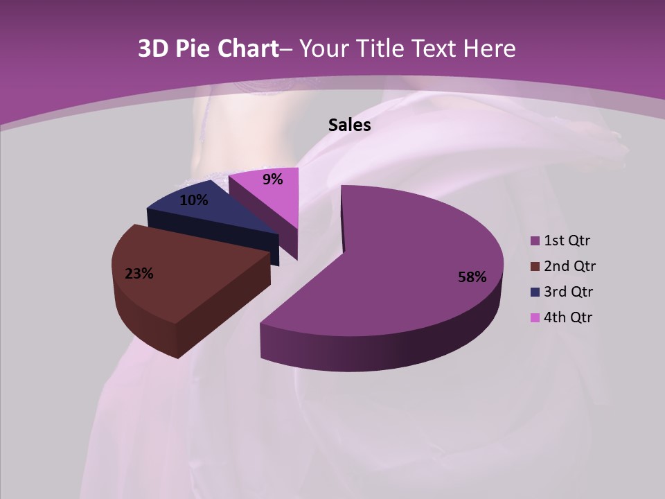 A Beautiful Woman In A Purple Dress Powerpoint Presentation PowerPoint Template