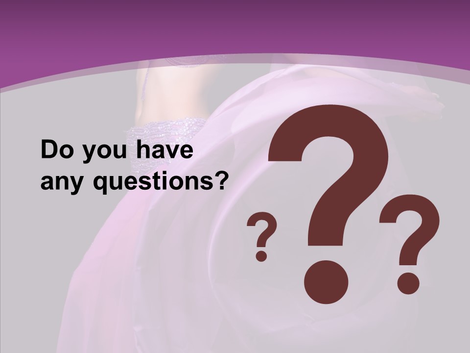 A Beautiful Woman In A Purple Dress Powerpoint Presentation PowerPoint Template