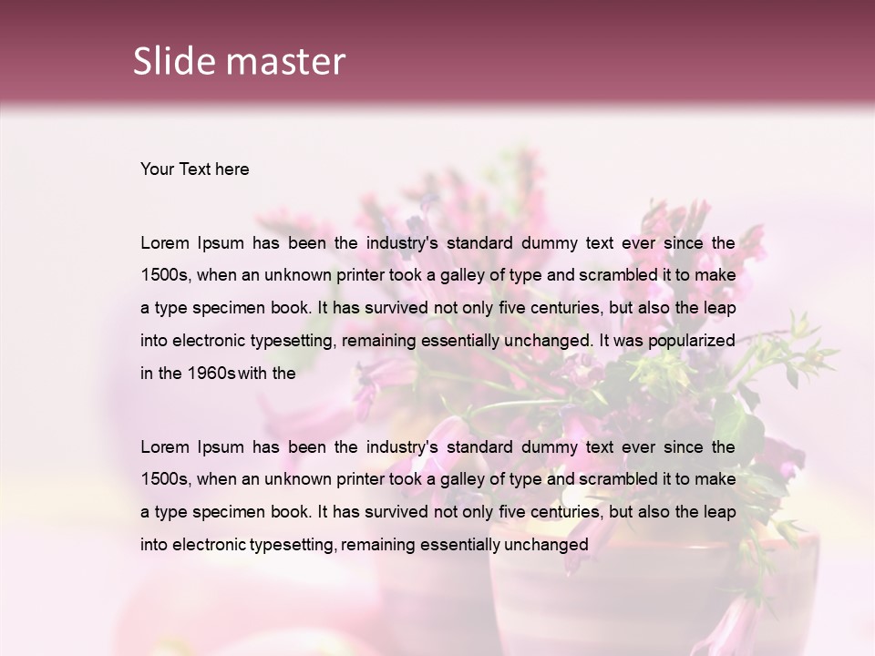 Flower Holiday Decorative PowerPoint Template