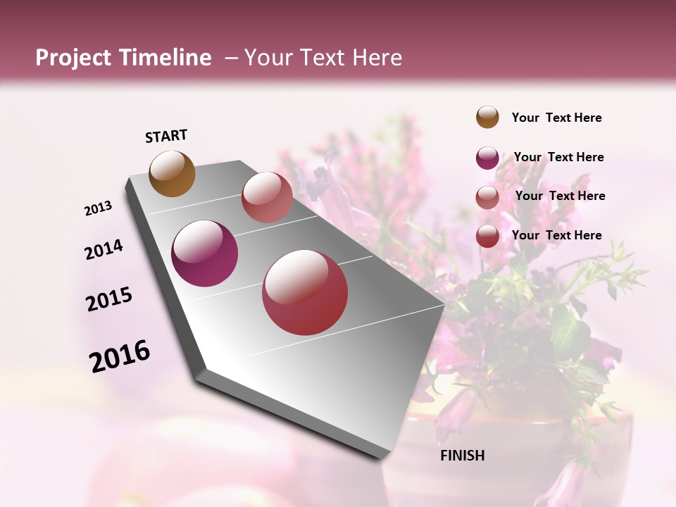 Flower Holiday Decorative PowerPoint Template