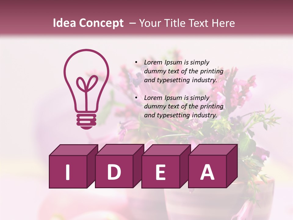 Flower Holiday Decorative PowerPoint Template