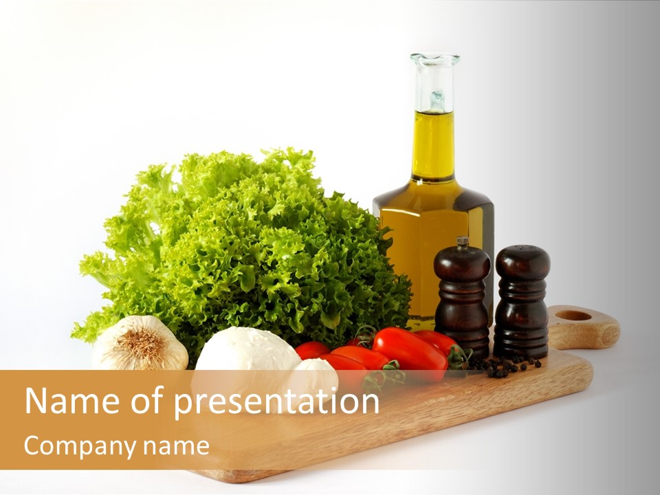 Garlic Diet Spice PowerPoint Template