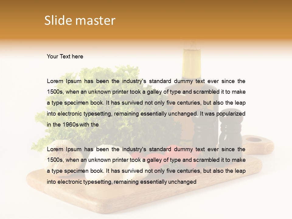 Garlic Diet Spice PowerPoint Template