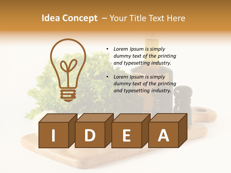 Garlic Diet Spice PowerPoint Template