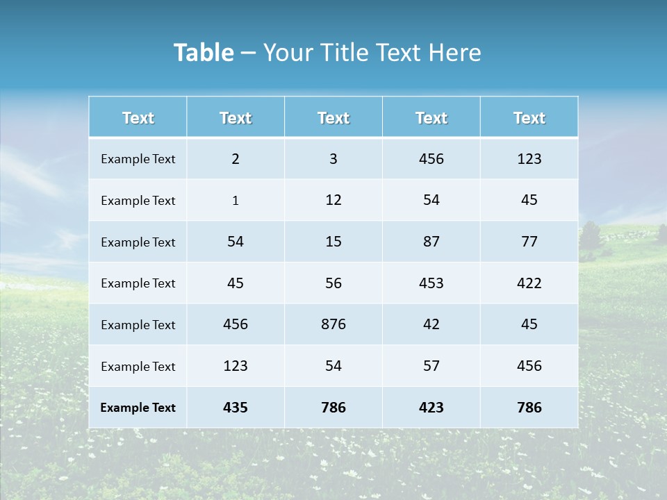 Environment Grass Outside PowerPoint Template