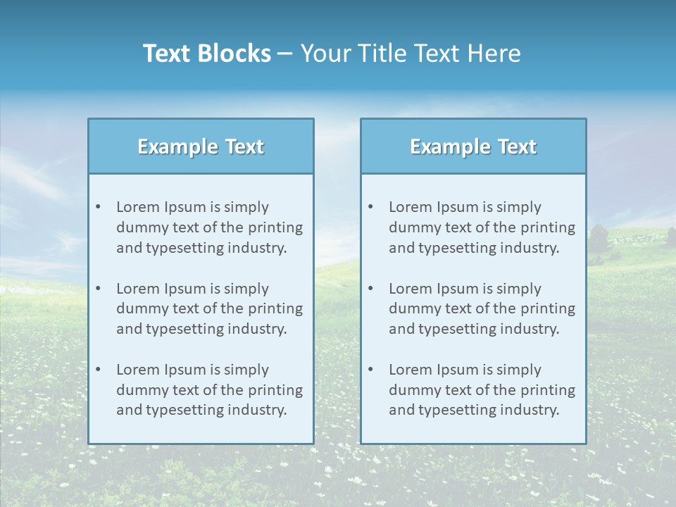 Environment Grass Outside PowerPoint Template