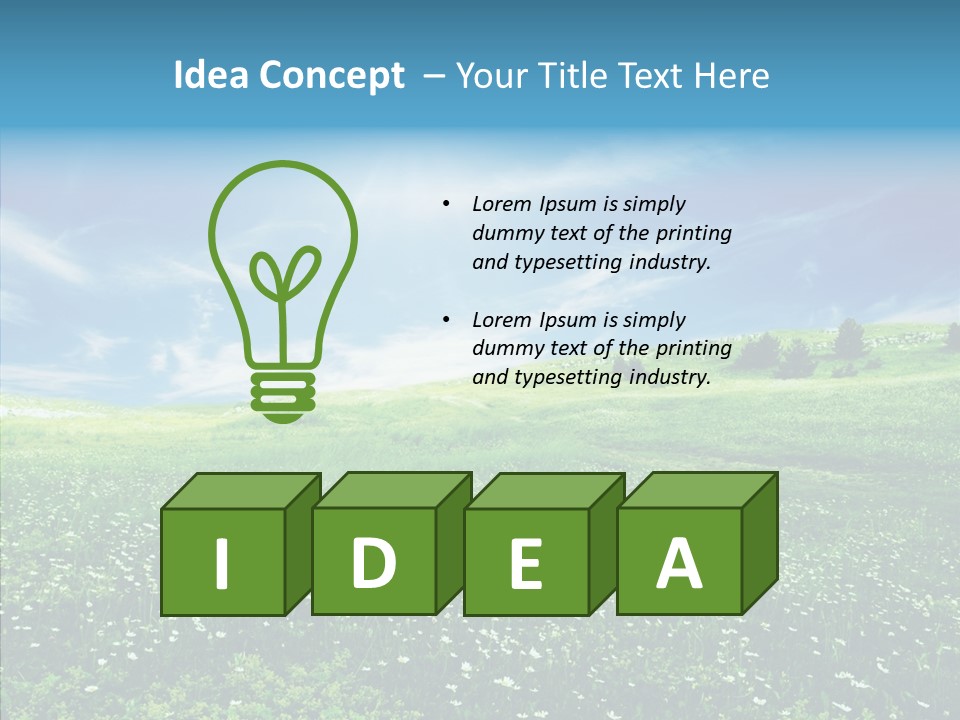 Environment Grass Outside PowerPoint Template