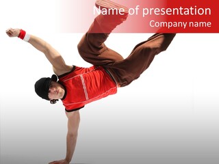 Young Break Pose PowerPoint Template