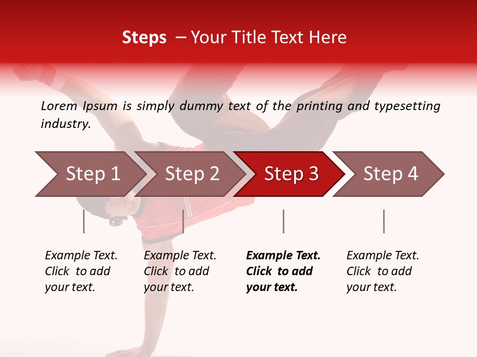 Young Break Pose PowerPoint Template