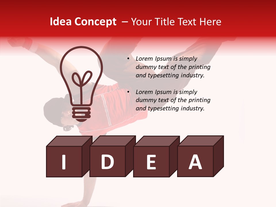 Young Break Pose PowerPoint Template