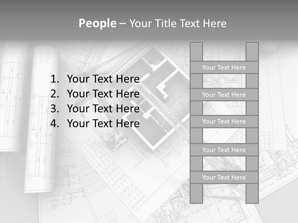 Silhouette Transport Measurement PowerPoint Template