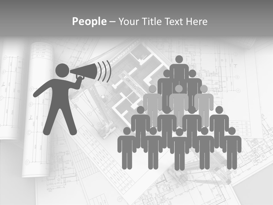 Silhouette Transport Measurement PowerPoint Template