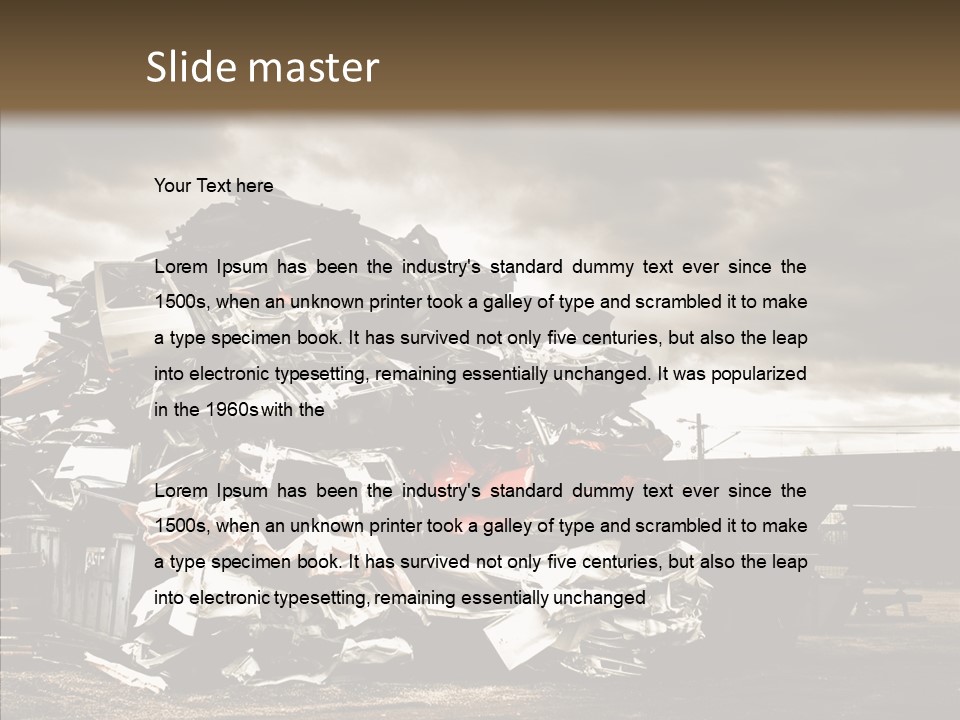 Bits Environment Scrap Iron PowerPoint Template