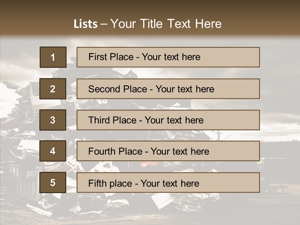 Bits Environment Scrap Iron PowerPoint Template