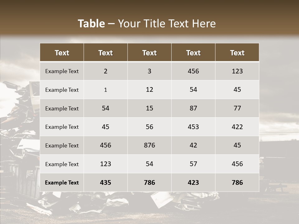 Bits Environment Scrap Iron PowerPoint Template