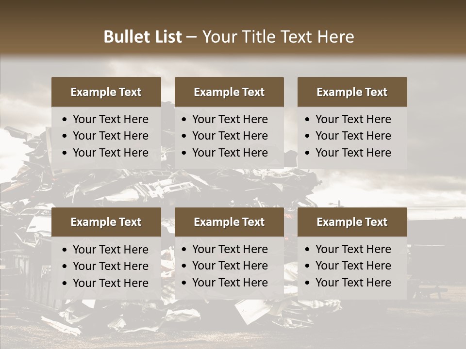 Bits Environment Scrap Iron PowerPoint Template