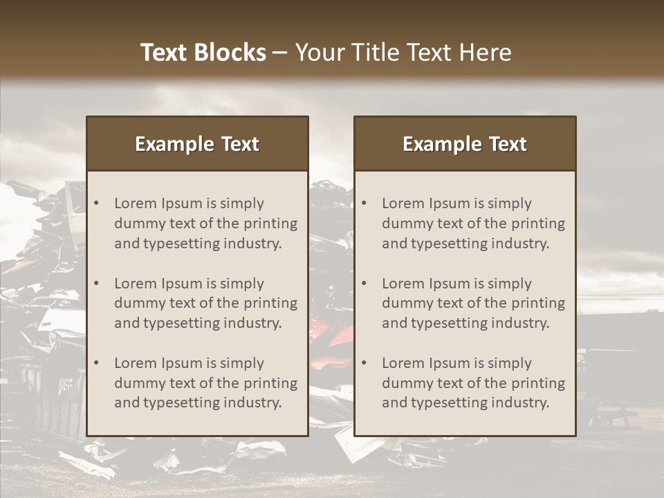 Bits Environment Scrap Iron PowerPoint Template