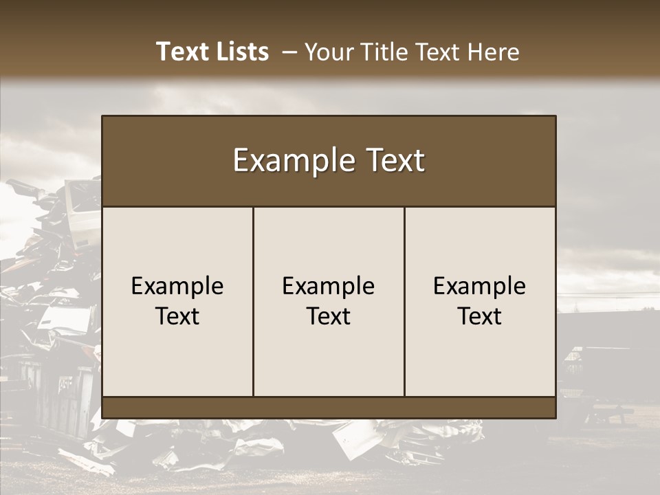Bits Environment Scrap Iron PowerPoint Template