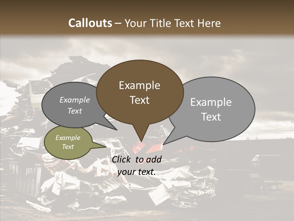 Bits Environment Scrap Iron PowerPoint Template