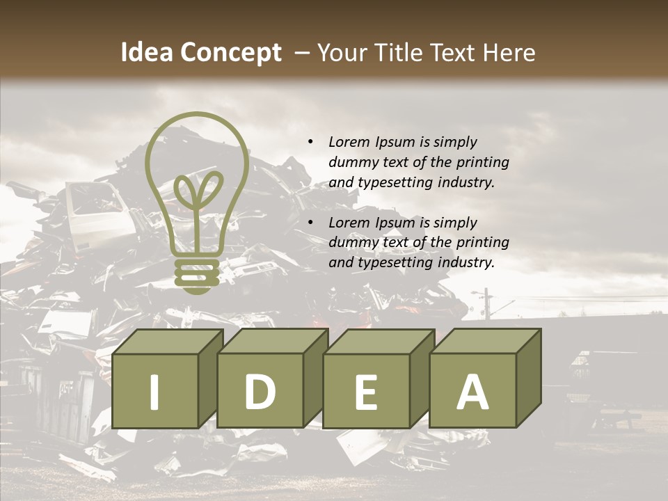 Bits Environment Scrap Iron PowerPoint Template