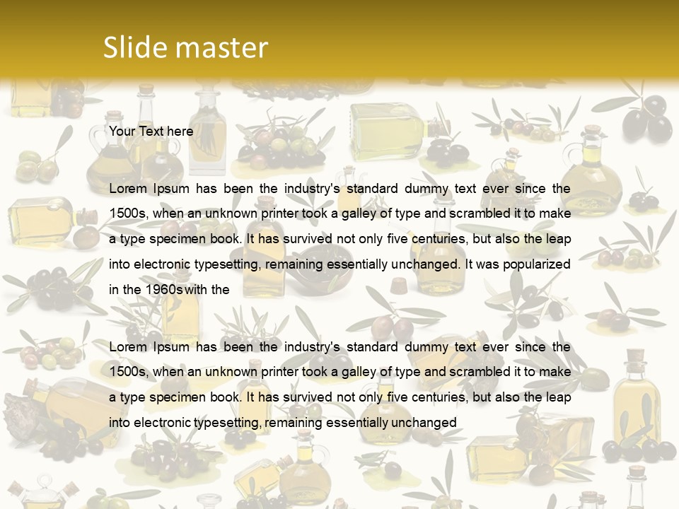 Eating Harvest Olive PowerPoint Template