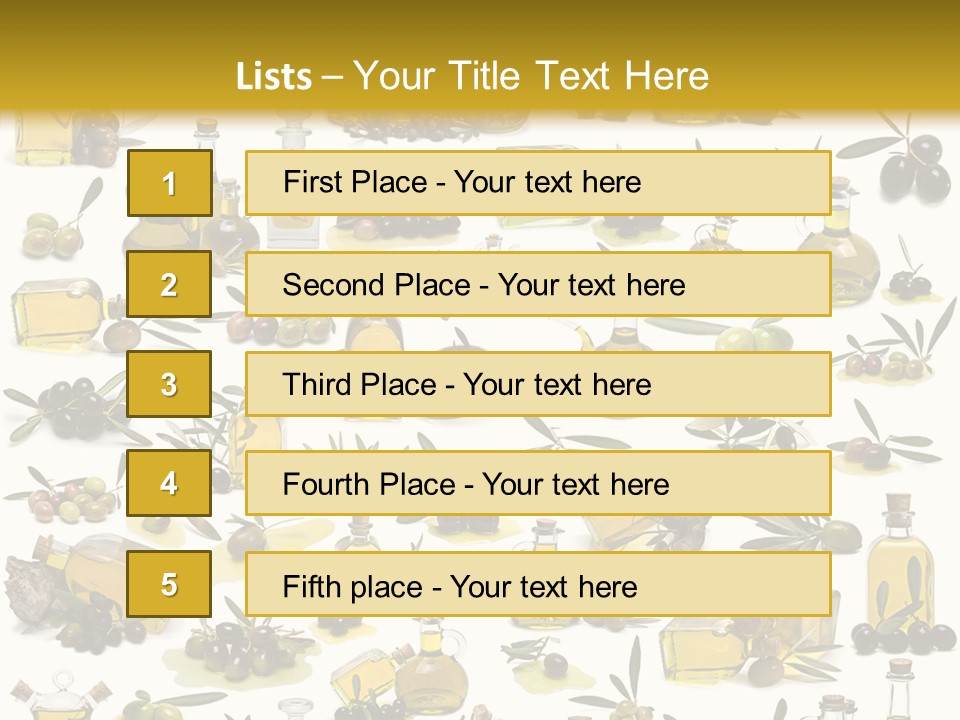 Eating Harvest Olive PowerPoint Template