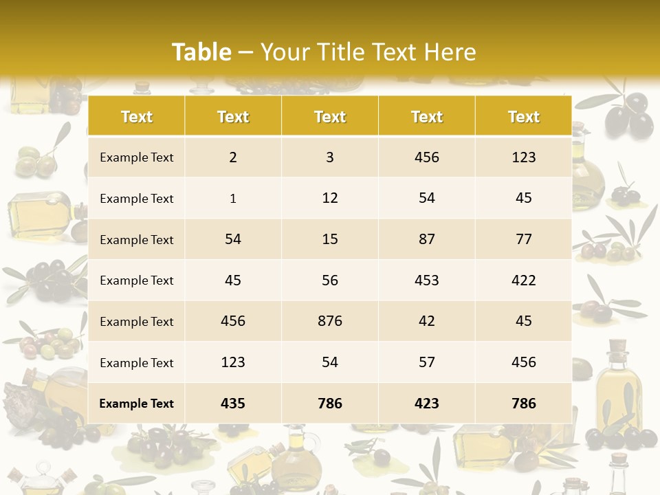 Eating Harvest Olive PowerPoint Template