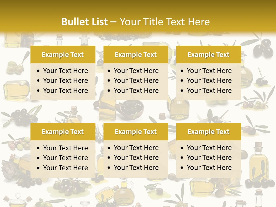 Eating Harvest Olive PowerPoint Template