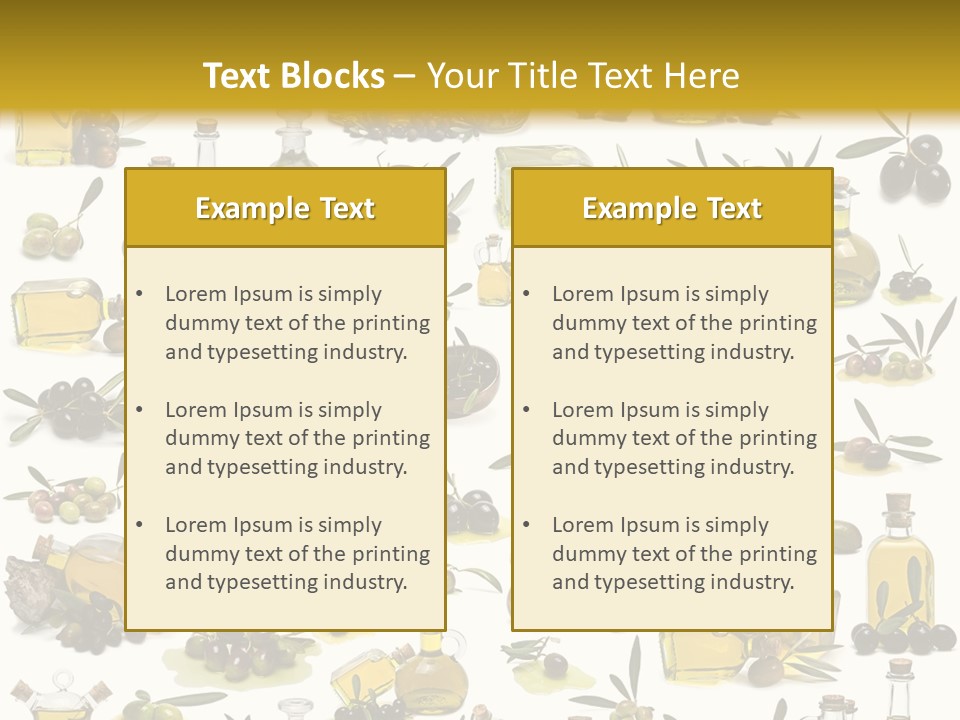 Eating Harvest Olive PowerPoint Template