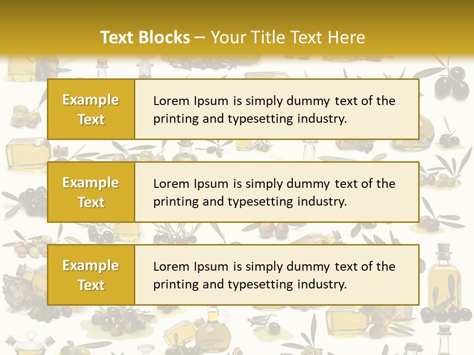Eating Harvest Olive PowerPoint Template