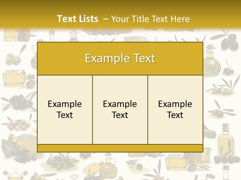 Eating Harvest Olive PowerPoint Template