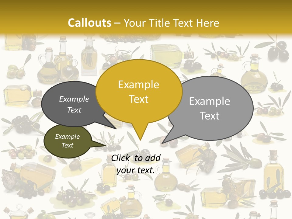 Eating Harvest Olive PowerPoint Template