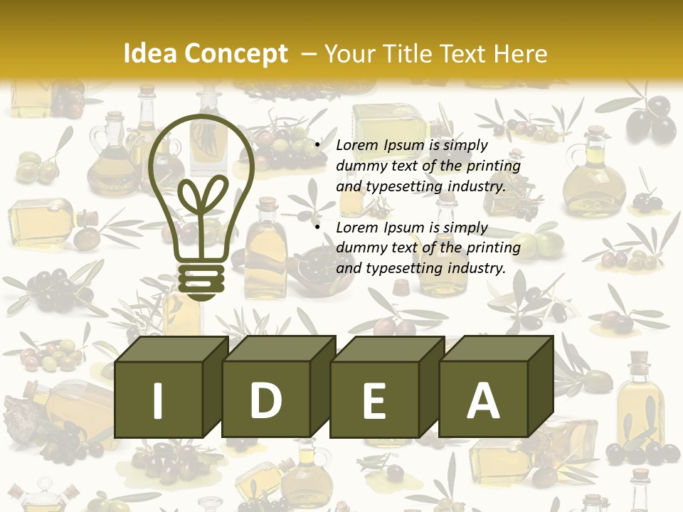 Eating Harvest Olive PowerPoint Template