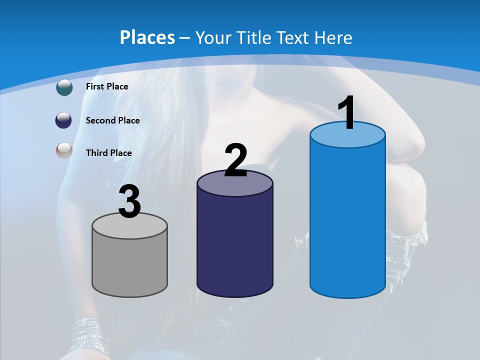 Caucasian Girl Alluring PowerPoint Template