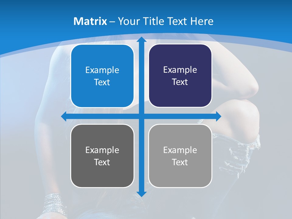 Caucasian Girl Alluring PowerPoint Template