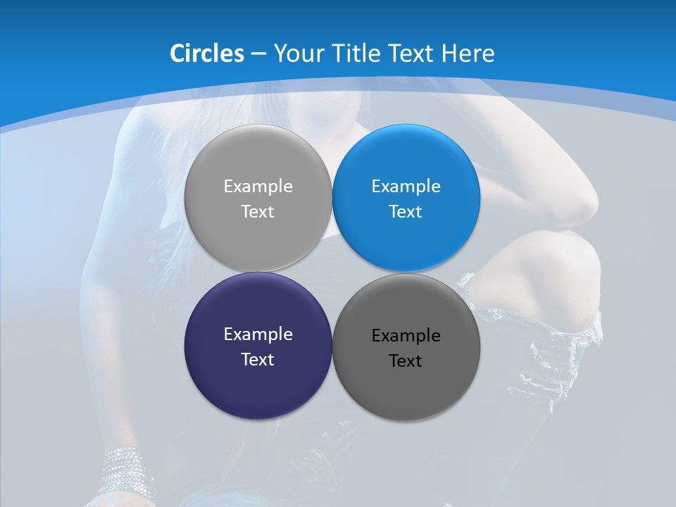 Caucasian Girl Alluring PowerPoint Template