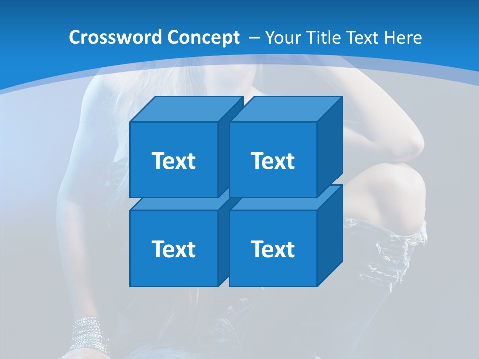 Caucasian Girl Alluring PowerPoint Template