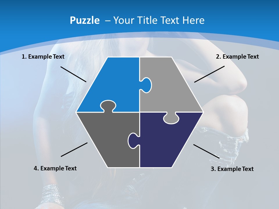 Caucasian Girl Alluring PowerPoint Template