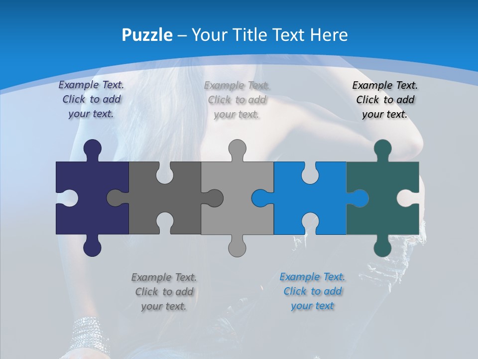 Caucasian Girl Alluring PowerPoint Template