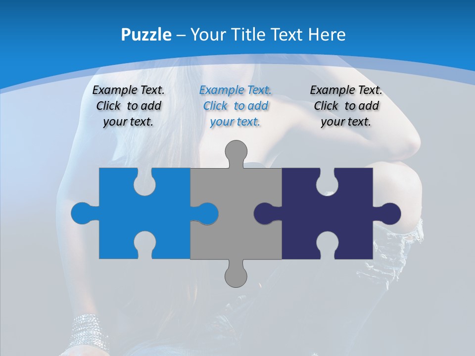 Caucasian Girl Alluring PowerPoint Template