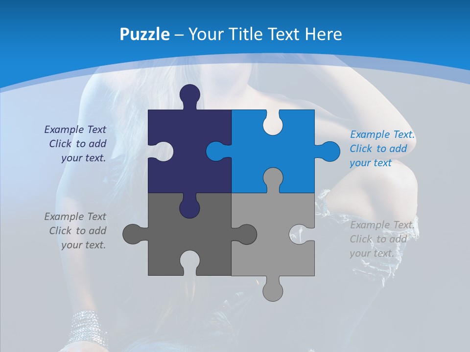 Caucasian Girl Alluring PowerPoint Template