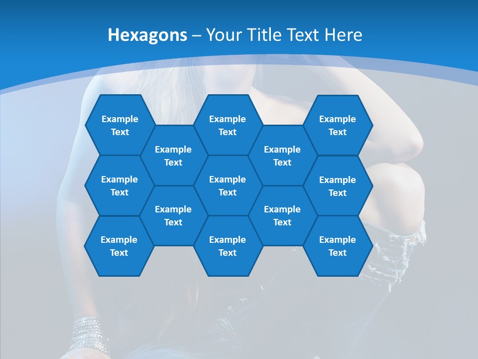 Caucasian Girl Alluring PowerPoint Template