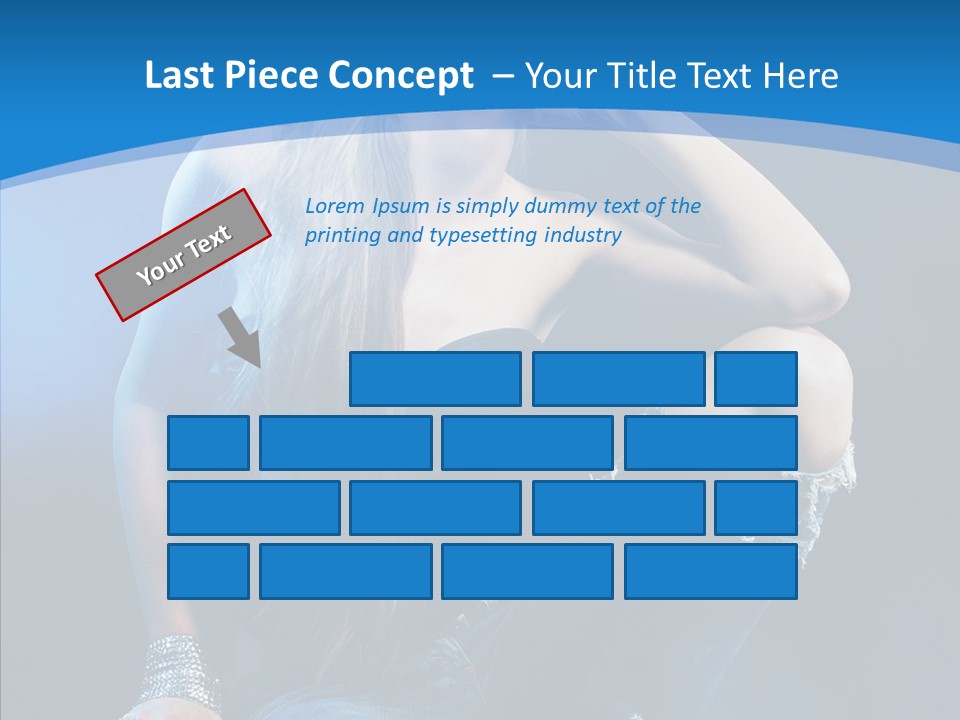 Caucasian Girl Alluring PowerPoint Template