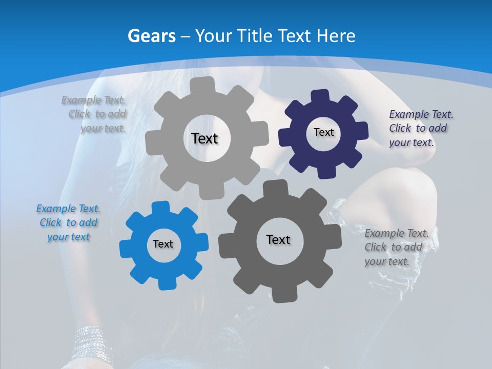 Caucasian Girl Alluring PowerPoint Template