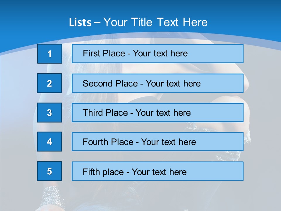 Caucasian Girl Alluring PowerPoint Template